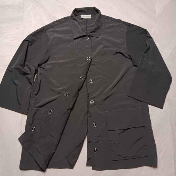 Eleven Stitch Design Shacket Gray Dark Women's SMALL Button Up Outerwear Jacket - Picture 1 of 10